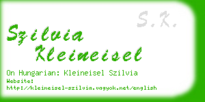 szilvia kleineisel business card